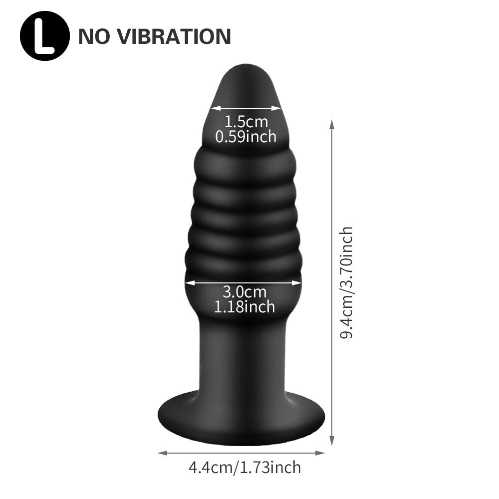 Vibration Anal Plug Safety Silicone Butt Plug Female Masturbation Tool Prostate Massager Erotic Sex Toys for Couple