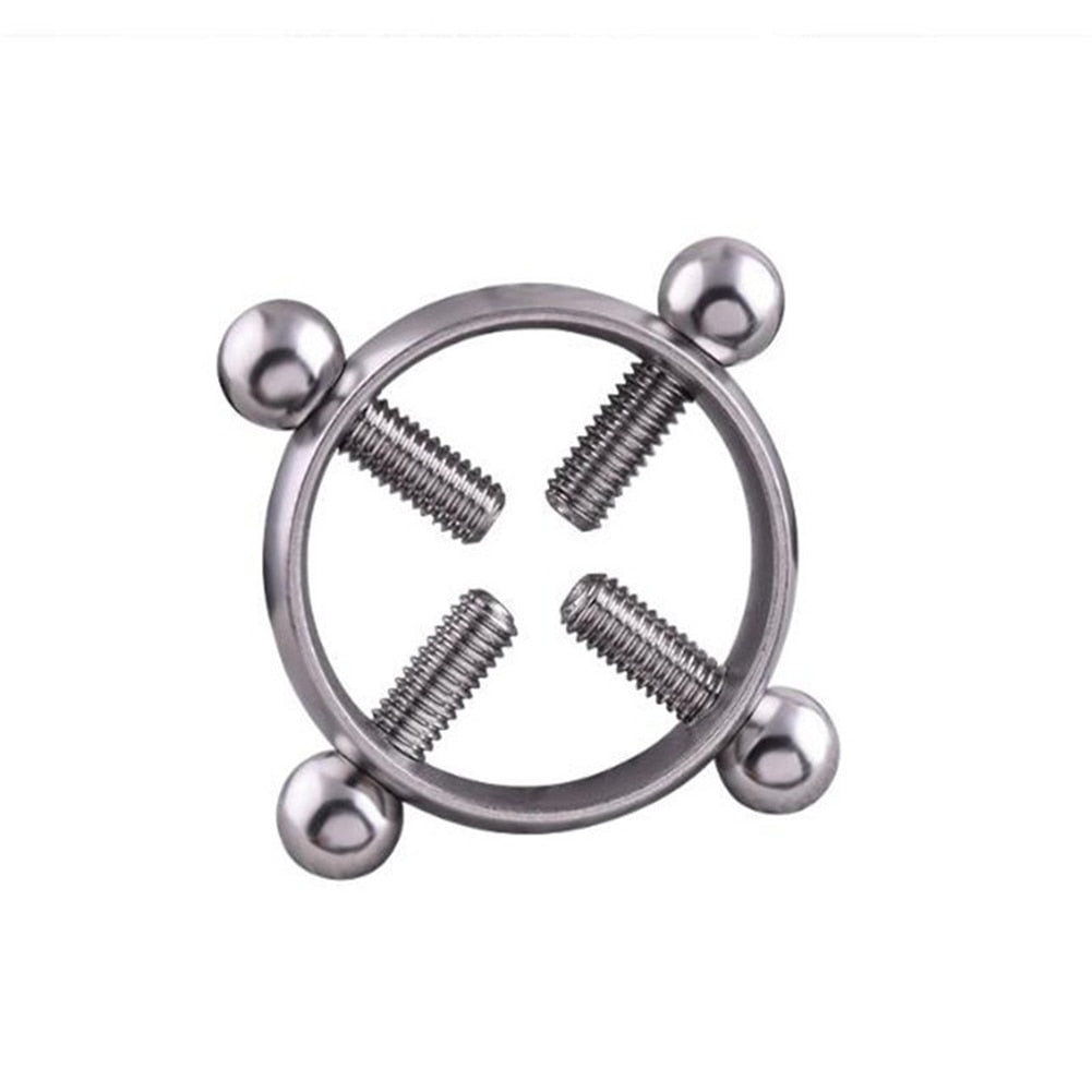 1Pc Stainless Steel Round Fake Non-Piercing Nipple Shield Ring Sexy Breast Body Jewelry Gift Body Piercing Jewelry Nipple Clamps