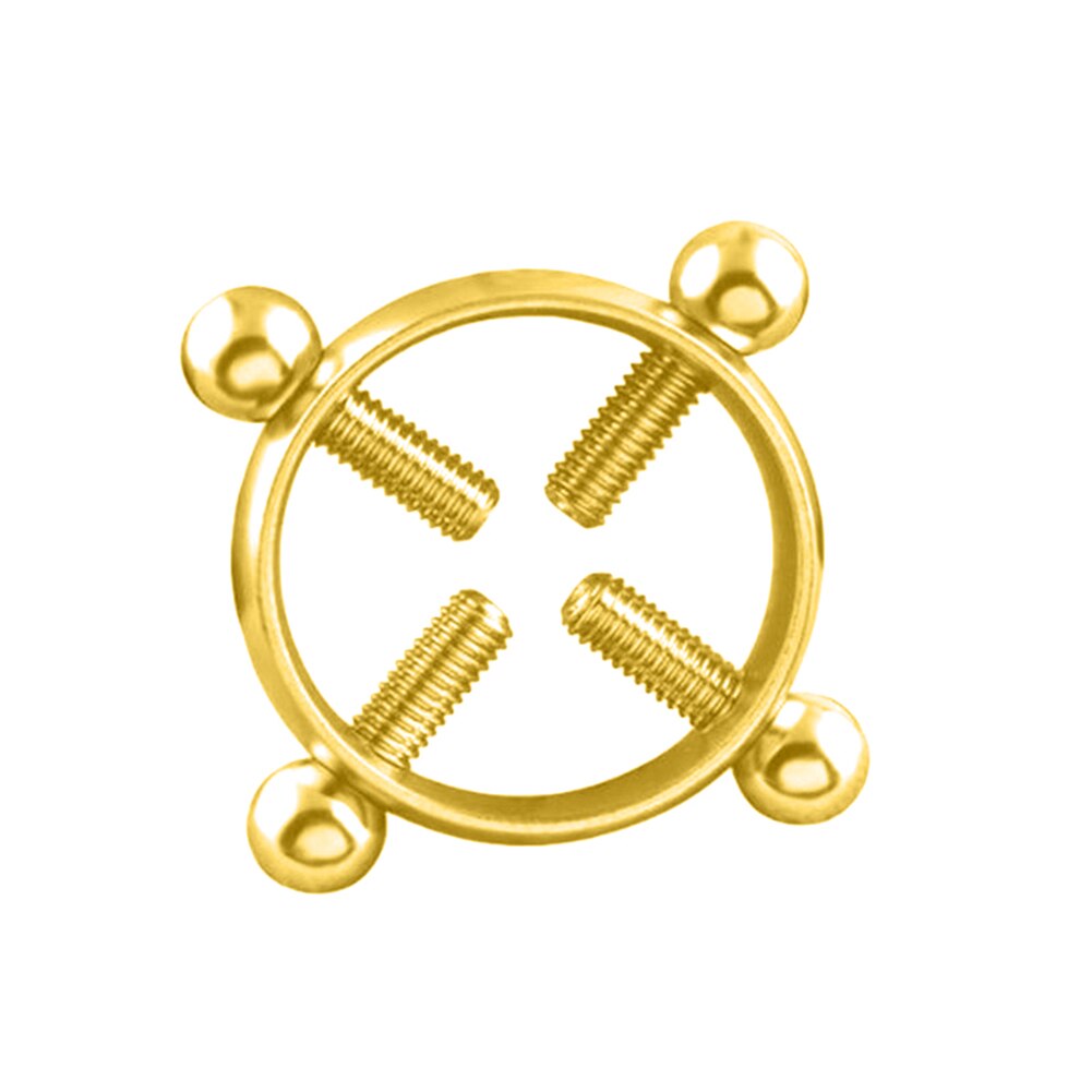 1Pc Stainless Steel Round Fake Non-Piercing Nipple Shield Ring Sexy Breast Body Jewelry Gift Body Piercing Jewelry Nipple Clamps