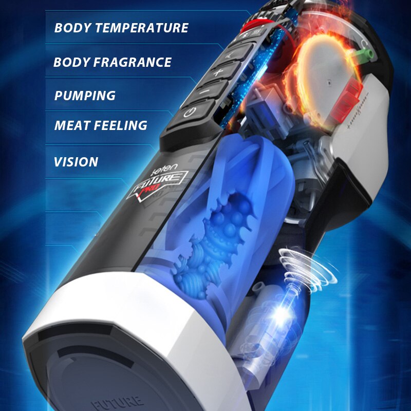 2024 Male Masturbator Leten Automatic Rotation Telescopic Heated with Moan Vagina Vibrator Masturbation Cup Sex Toys for Men 18