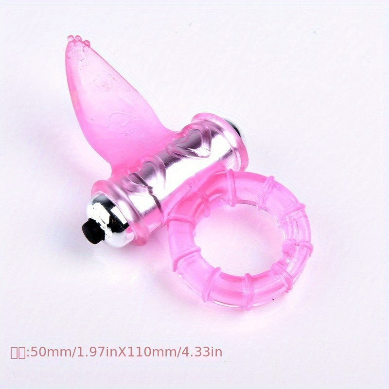 Men's And Women's New Product Tongue Licking Erotic Adult Vibration Lock Essence Vibration Crystal Vibration Cover Ring Adult Sex Toy Supplies
