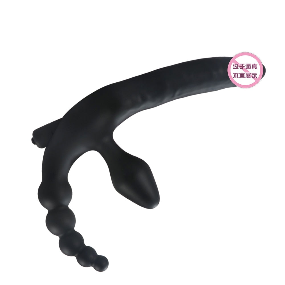 3 IN 1 Dildos Anal Plug Vibrators Sex Toys for Women Men Bondage Vagina Clitoris Stimulator Adult Chastity Accessories Sex Shop