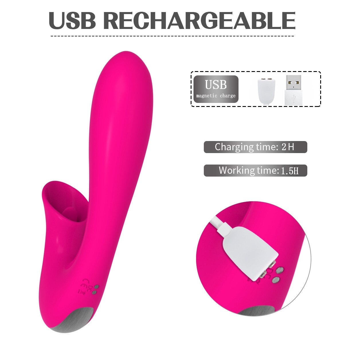 Abhoth Tongue Lick Vibrator for Women 12-speed AV Electric Massager G Point Female Vibrator Sex Machine Sexy Toys for Adults 18