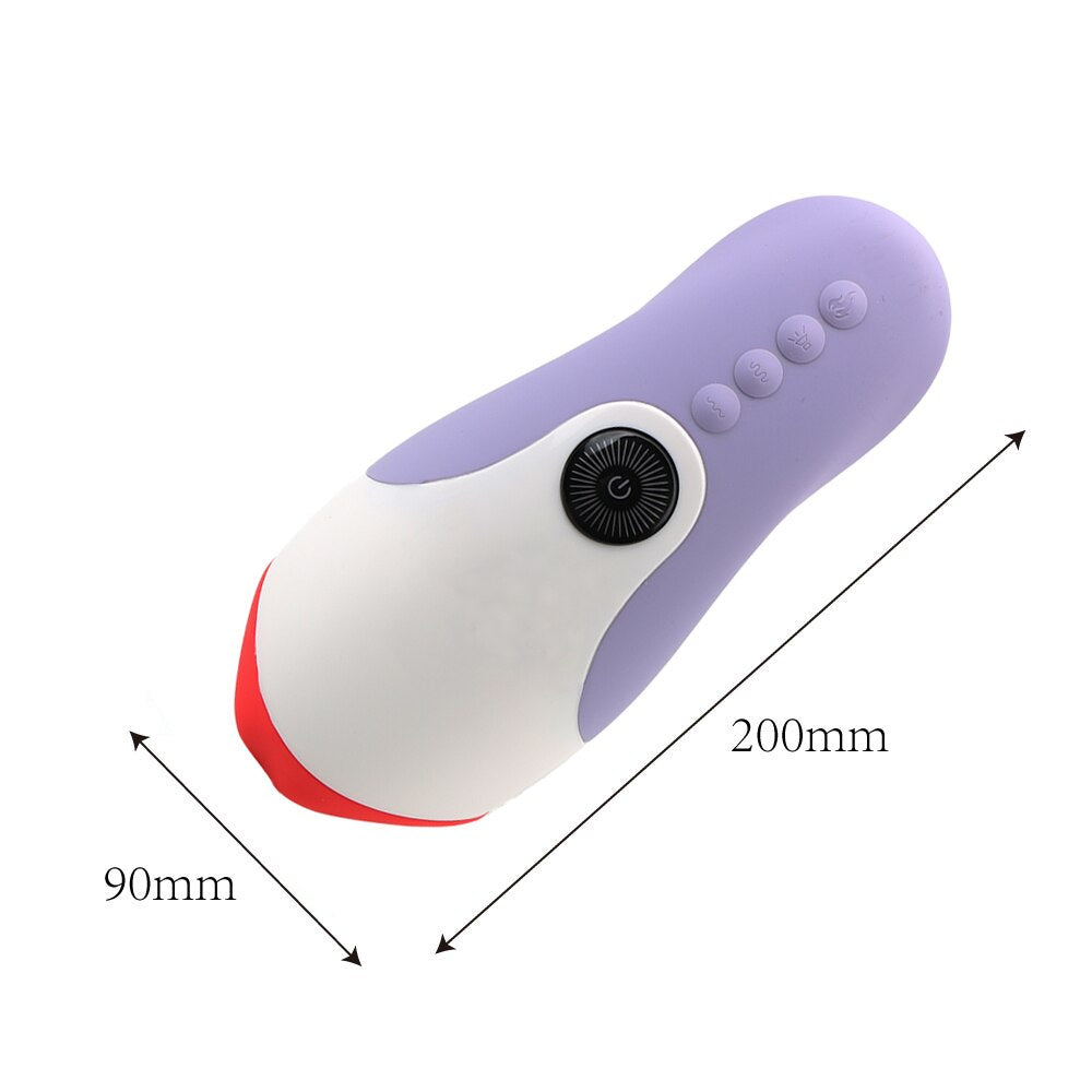 Blowjob Heating Sex Toys for Men Masturbation Vibrator 10 Speed Deep Throat Oral Sex Machine Male Masturbation Cup