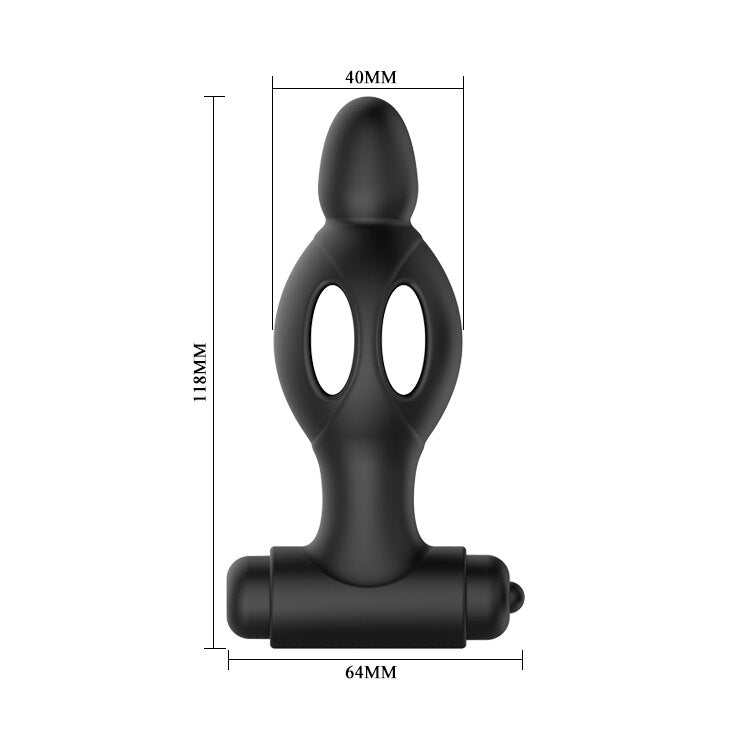 Butt Plug 10 Speeds Bullet Vibrating Anal Vibrator Male Prostate Massager Hollow Anal Plug Sex Toys for Couples G-Spot Stimulate