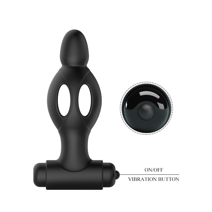 Butt Plug 10 Speeds Bullet Vibrating Anal Vibrator Male Prostate Massager Hollow Anal Plug Sex Toys for Couples G-Spot Stimulate