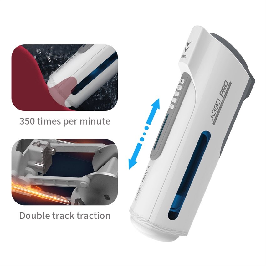 Leten Electric Piston Heating Vagina Vibrator Mmale Automatic Overlength Thrusting Masturbation Voice Sucking Sex Toys for Men