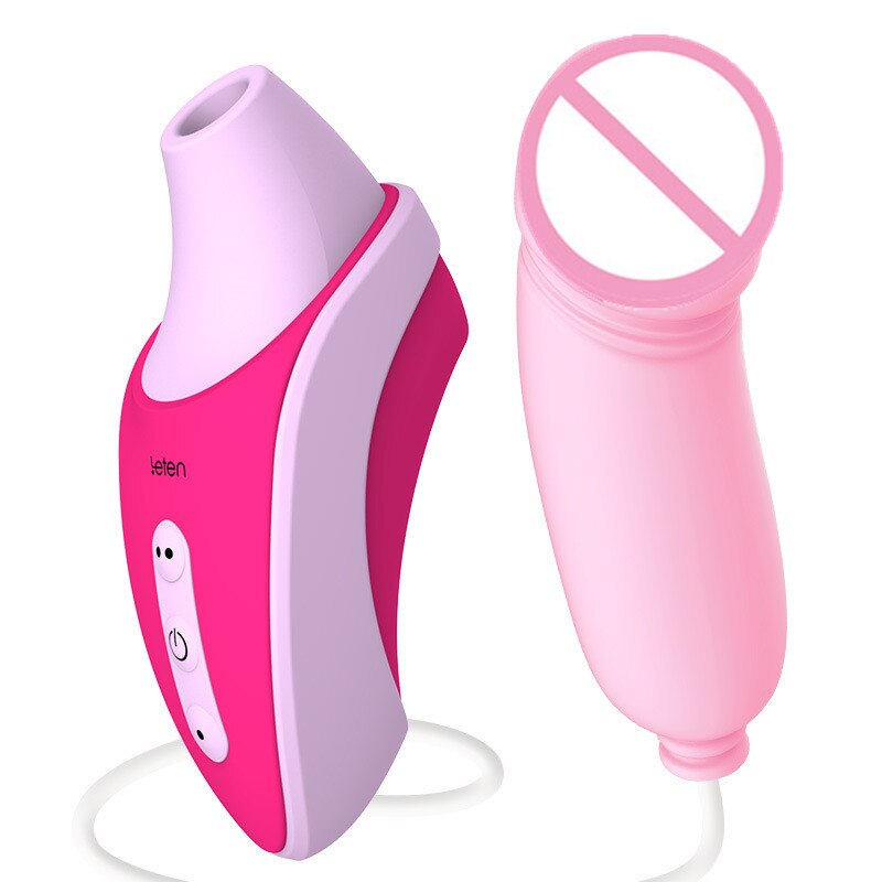 Leten Sucking G Spot Vibrator Oral Sex Nipple Sucker Clamp Dildo Vibrating Egg Clitoris Stimulator Massage Sex Toys for Woman