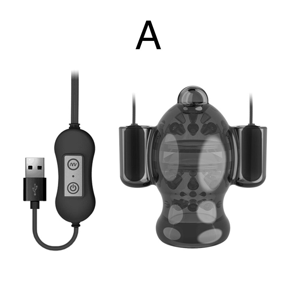 Penis Vibrator 20 Speed Sex Toys for Men Penis Trainer Ring Glans Vibrator Toys for Adults Delay Ejaculation Male Masturbation