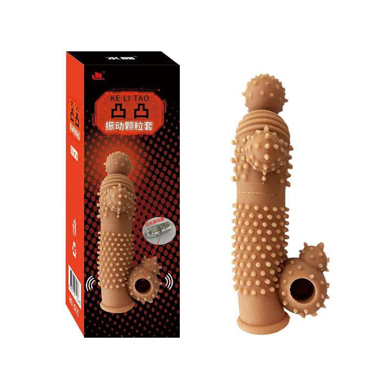 Realistic Penis Sleeve Extender Reusable Dildos Condom Delay Ejaculation Dick Enlargement Sex Toys for Men