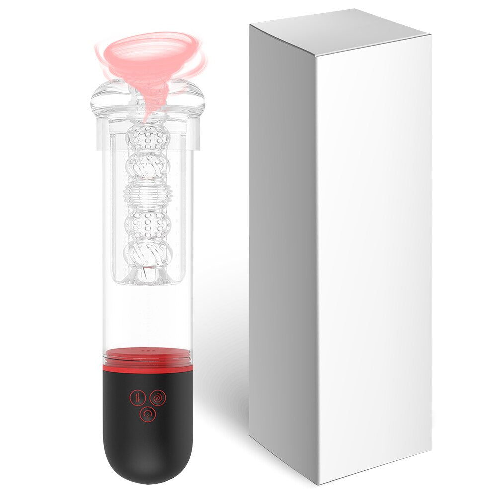 Sucking Penis Pump Vibrator Enlargement Vacuum Pump Automatic Erection Trainer Penis Enlargement Cock Extender for Men Sex Toys