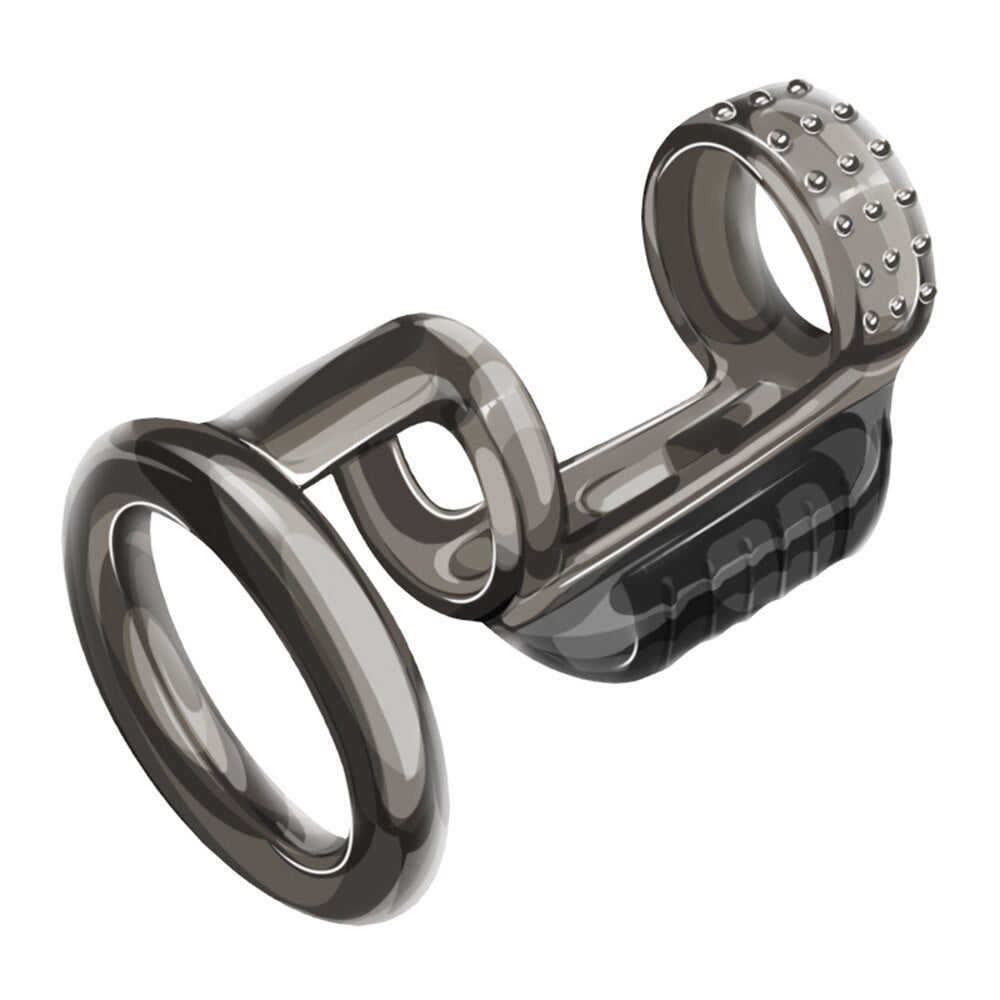 อวัยวะเพศชาย Vibrating Penis แหวนสำหรับชาย Delay Ejaculation Sex Toys ซิลิโคนอวัยวะเพศชายแหวน Cock แหวน Chastity Cage อุปกรณ์